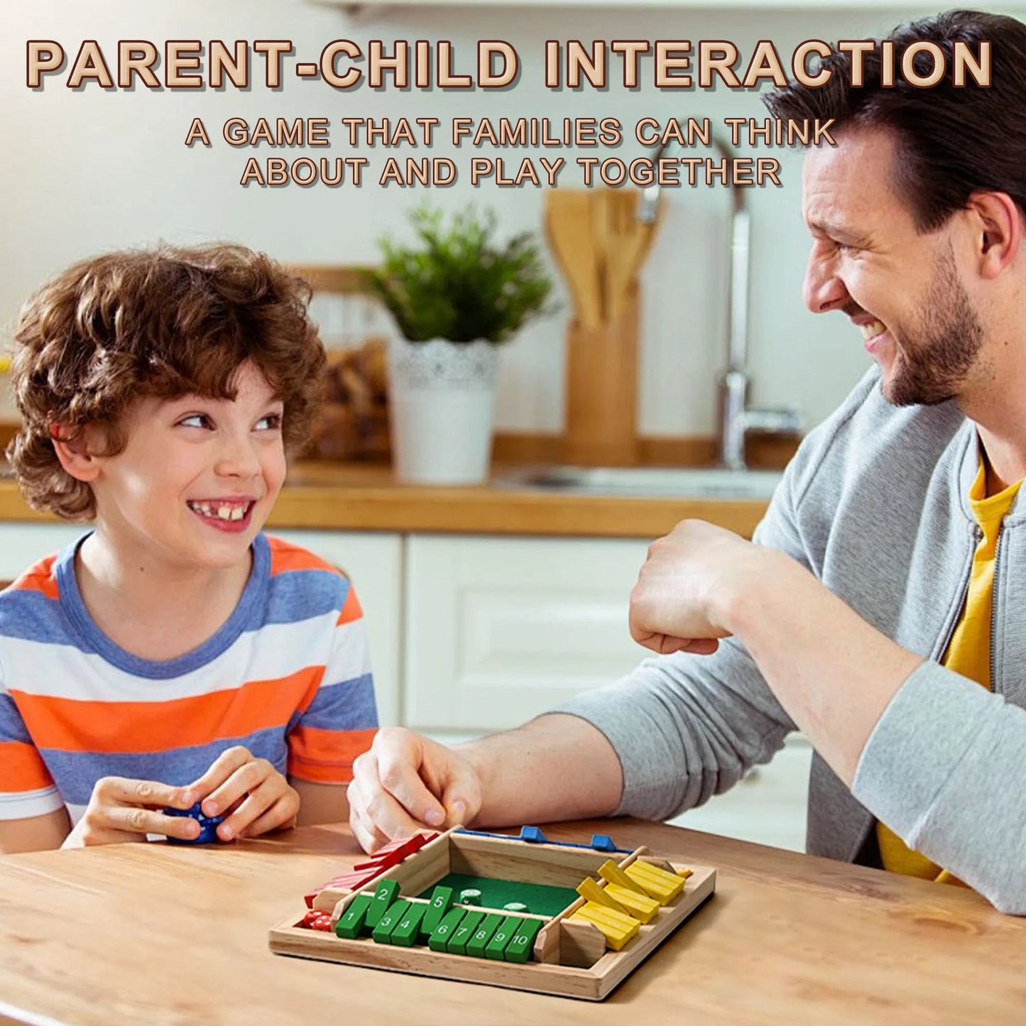 AIUAZA 1 Set Drinking Games, Wooden Board Game For 1-4 Players, Classic Family Game With 8pcs Dices, gaming gift SS69