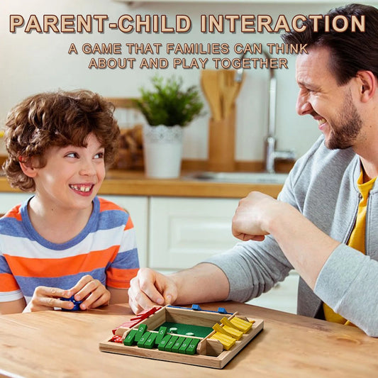 AIUAZA 1 Set Drinking Games, Wooden Board Game For 1-4 Players, Classic Family Game With 8pcs Dices, gaming gift SS69