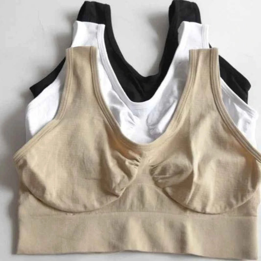 XL-5XL 4PCS Women Seamless Single Layer Camisole Bra Tops Sleep Yoga Sports Bras Tank Tops