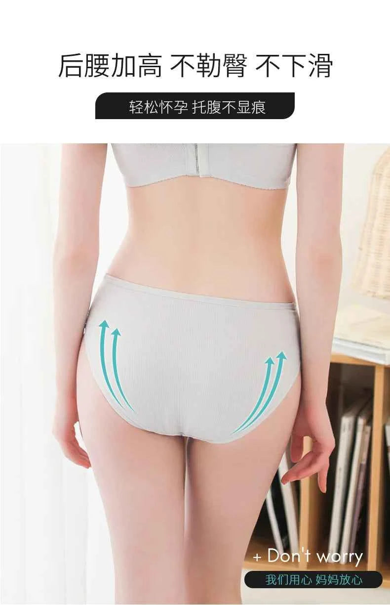 3PCS/Lot cotton Pregnancy Maternity Women Underwear Panties pregnant women clothes U-shaped low-Waist Briefs M L XL XXL K11