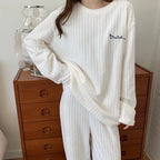 Women's Coral Fleece Pajama Set - Cozy Winter Loungewear