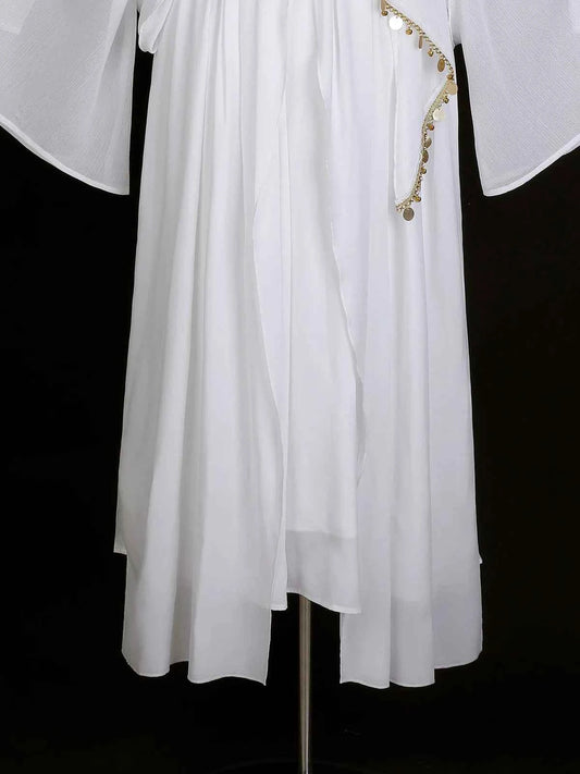 Greek Goddess Wandering Style National Style Han Element Lolita Strap Fairy Dress White Dress Women Clothing