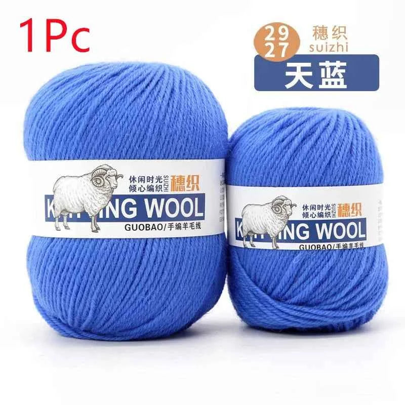 50g/Ball 100% Wool Yarn Pure Merino Thick Thread For Hand Knitting Scarf Sweater DIY Doll Woven Material
