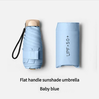 55% Off Mini Sun Umbrella Small Pocket Rain Umbrella Vinyl Folding UV Ultraviolet Protection Sun Shade Pocket Parasol Capsule