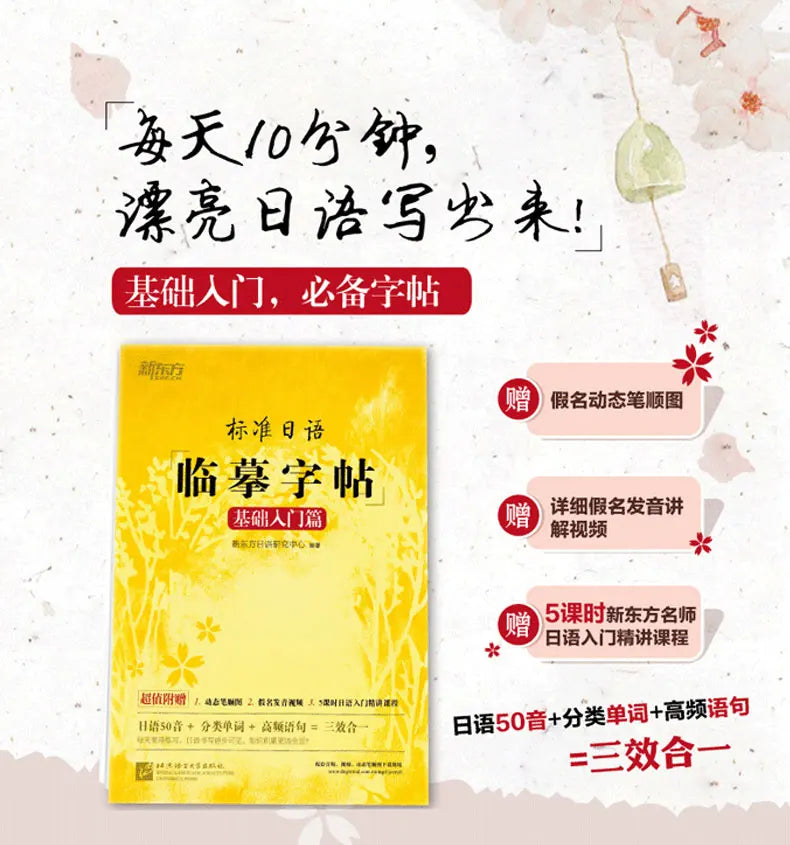 3d book Calligraphy Learning Japanese Hiragana Books Erasable Pen Refill Sets Writing Tools For Adults Kids SS69