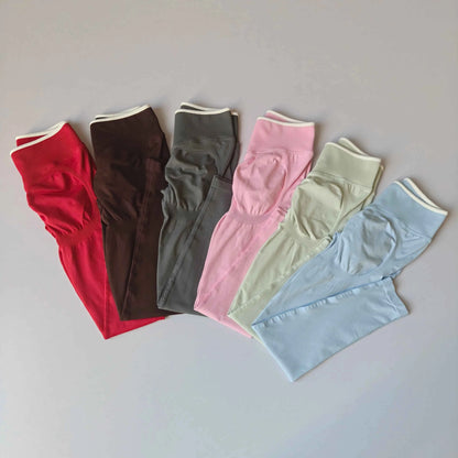 Seamless High Waist Yoga Pants Women Tummy Control Leggings Stretchy Soft Workout Running Leggings Comfortable Gym Sports Tights