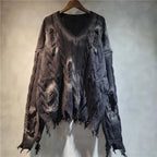 Women's Vintage Gradient Knit O-Neck Pullover Sweater