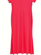 Women's Large Size Woven Summer Festival Solid Color Dress