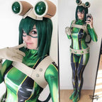 Froppy Cosplay Costume Girls Woman Female Boku no Hero Academia Superhero Asui Tsuyu Suit Halloween Bodysuit Adults Kids Zentai