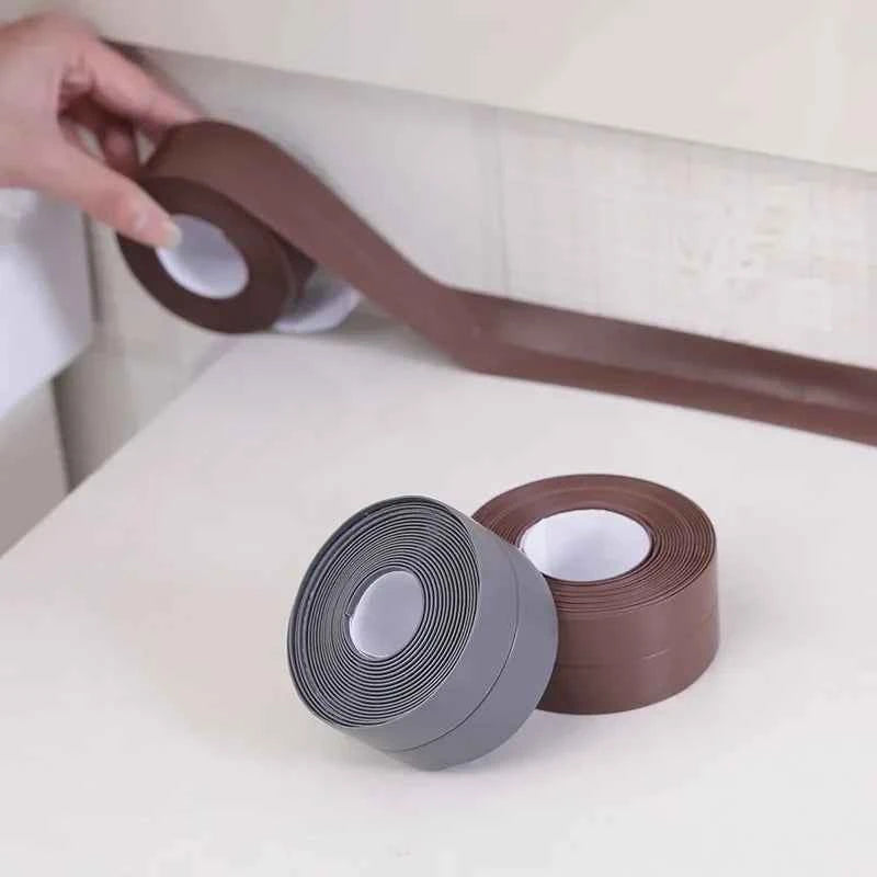 PVC Sealing Tape For Bathroom Bath Toilet Kitchen Caulk Strip Tape Self Adhesive Waterproof Wall Sticker Mold Proof Tapes