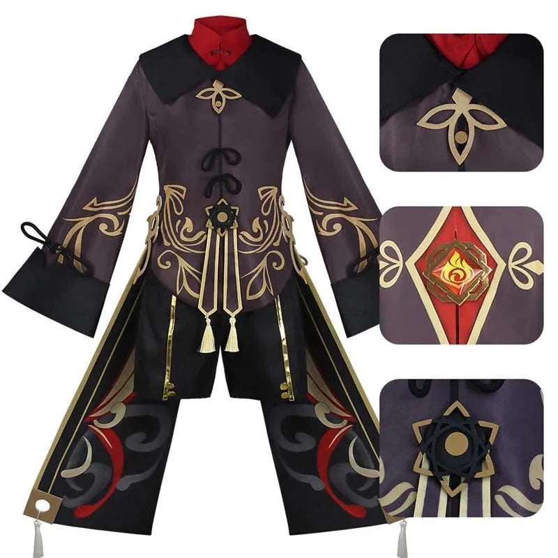 Hu Tao Genshin Impact Cosplay Dress Set for Women