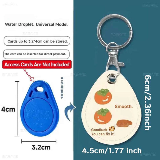 Game C-Clash Royale Anime Key Fashion PU Water Shape Keychain Women Car Key Holder Home Key Ring Charm Bag Car Pendant Gift