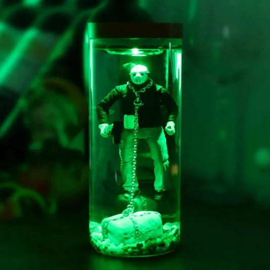 ZHUANGHUANC Alien Resin LED Lamp Stand Novelty Extraterrestrial Decor