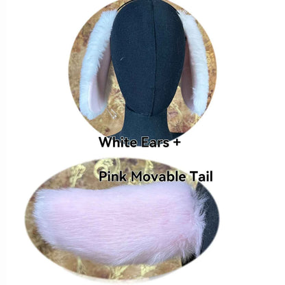 A Movable Rabbit Tail That Combines Voice Control, Swinging, and Patting Functions in One. Props for Role-playing and Performanc