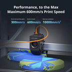 ANYCUBIC Kobra 3 Max Multi Color 3D Printer with Up to 600mm/s Print Speed Dual Gear Direct Extruder Build Volume 500*420*420mm