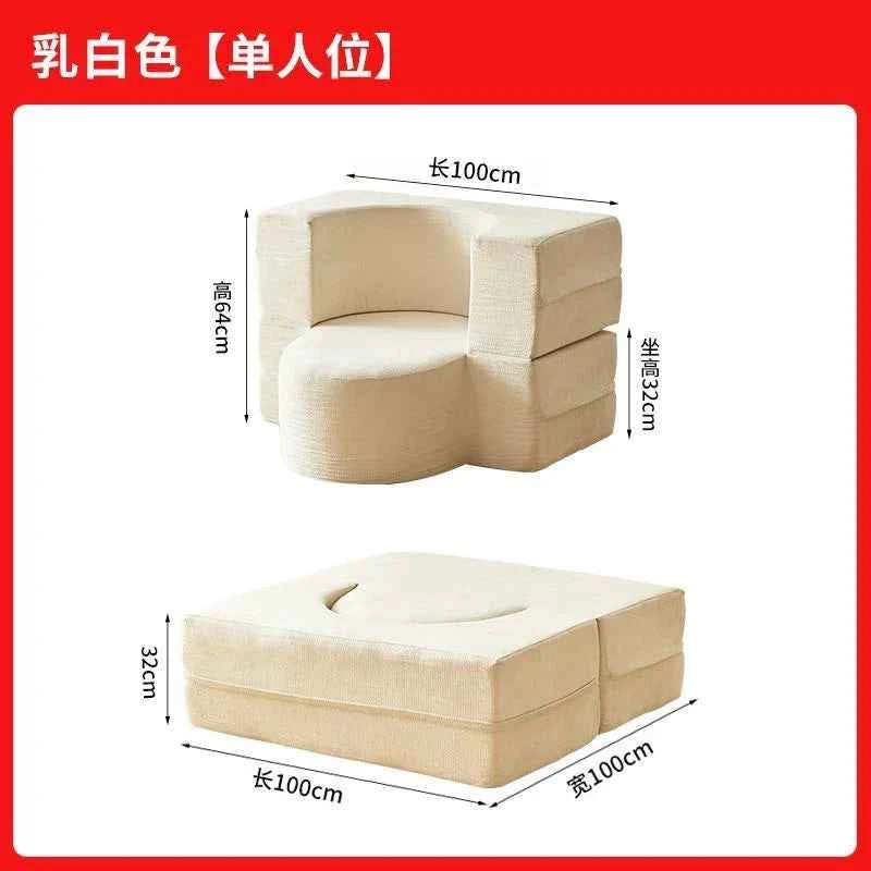 Living Room Sofas Vacuum Compression Sofa Pure Sponge Single Multifunctional Foldable Special Shaped Sofa Bed Furniture