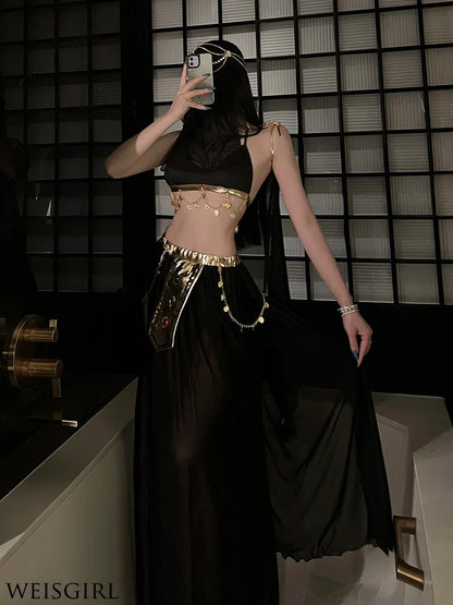 Belly Dance Costume Women's Sexy Arabian Princess Costume Fancy Indian Dance Embroider Bollywoods Jasmine Dress Egyptian Queen
