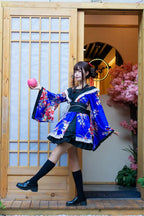 Traditional Japanese Kimono Dress for Women - Printed Pink