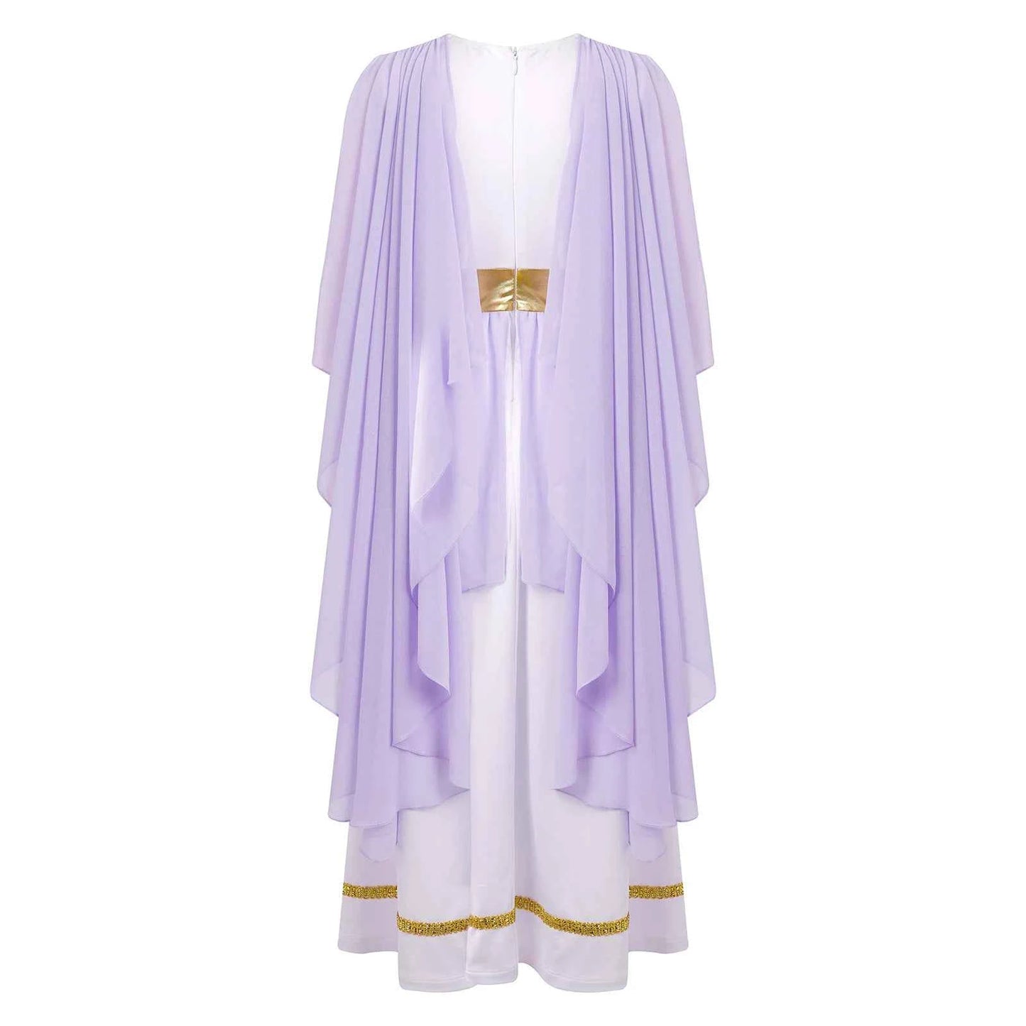 Halloween Ancient Greek Toga Costume Grecian Sleeveless Gown Dress Shawls Flowy Tulle Dress Cosplay Performance Costume
