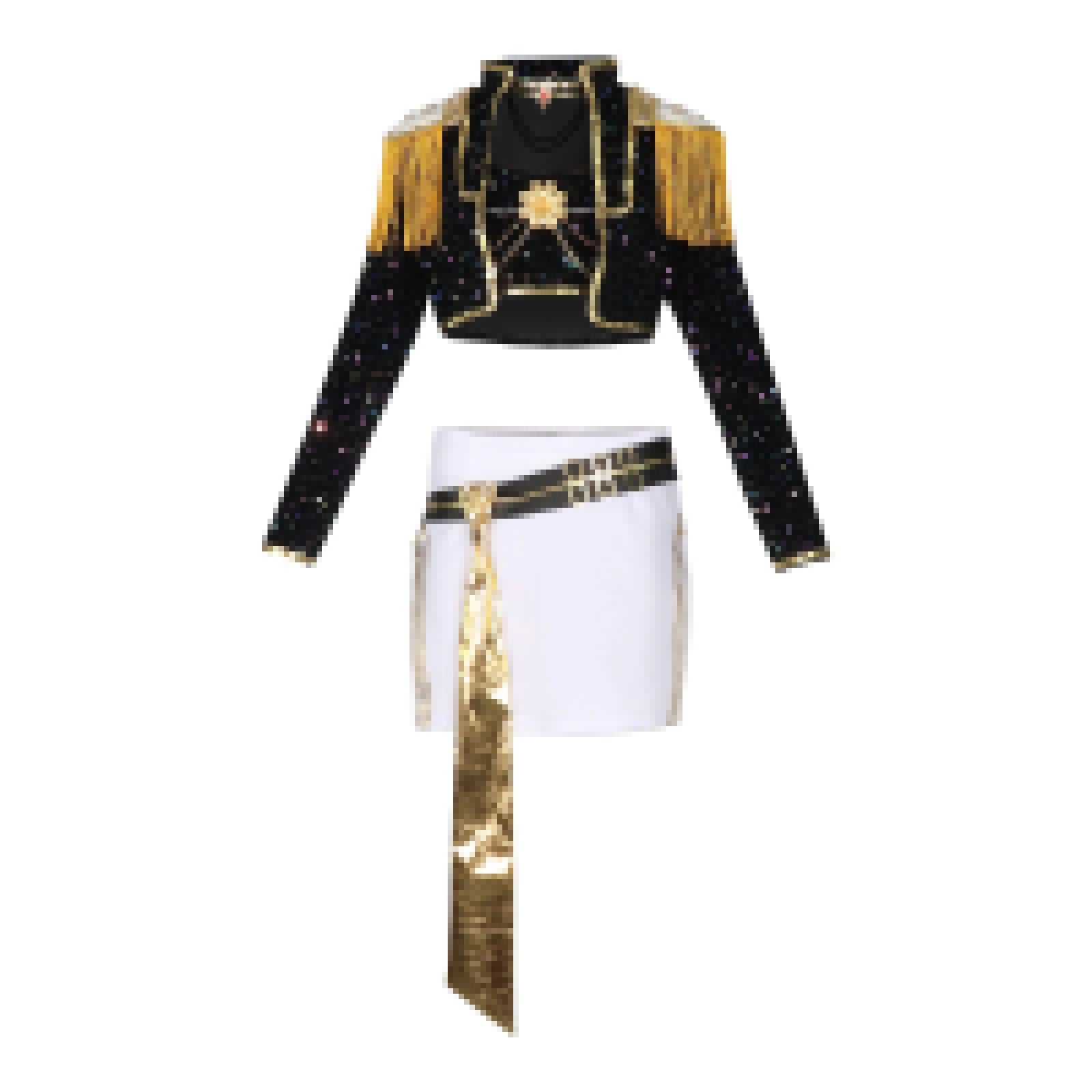 Anime Girl Group Cosplay Costume - Polyester Top and Pants Set