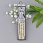 Sword Wind Legend Anime JOJO Wonderful Adventure Weaving Mark Keychain Sword Wind Legend Decorative Chain Fabric Key Pendant