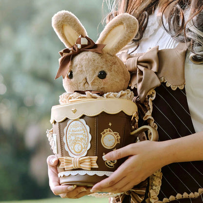 Japanese Original Lolita Cartoon Cute Rabbit Plush Shoulder Bag Sweet Kawaii Jk Uniform Oblique Span Bag