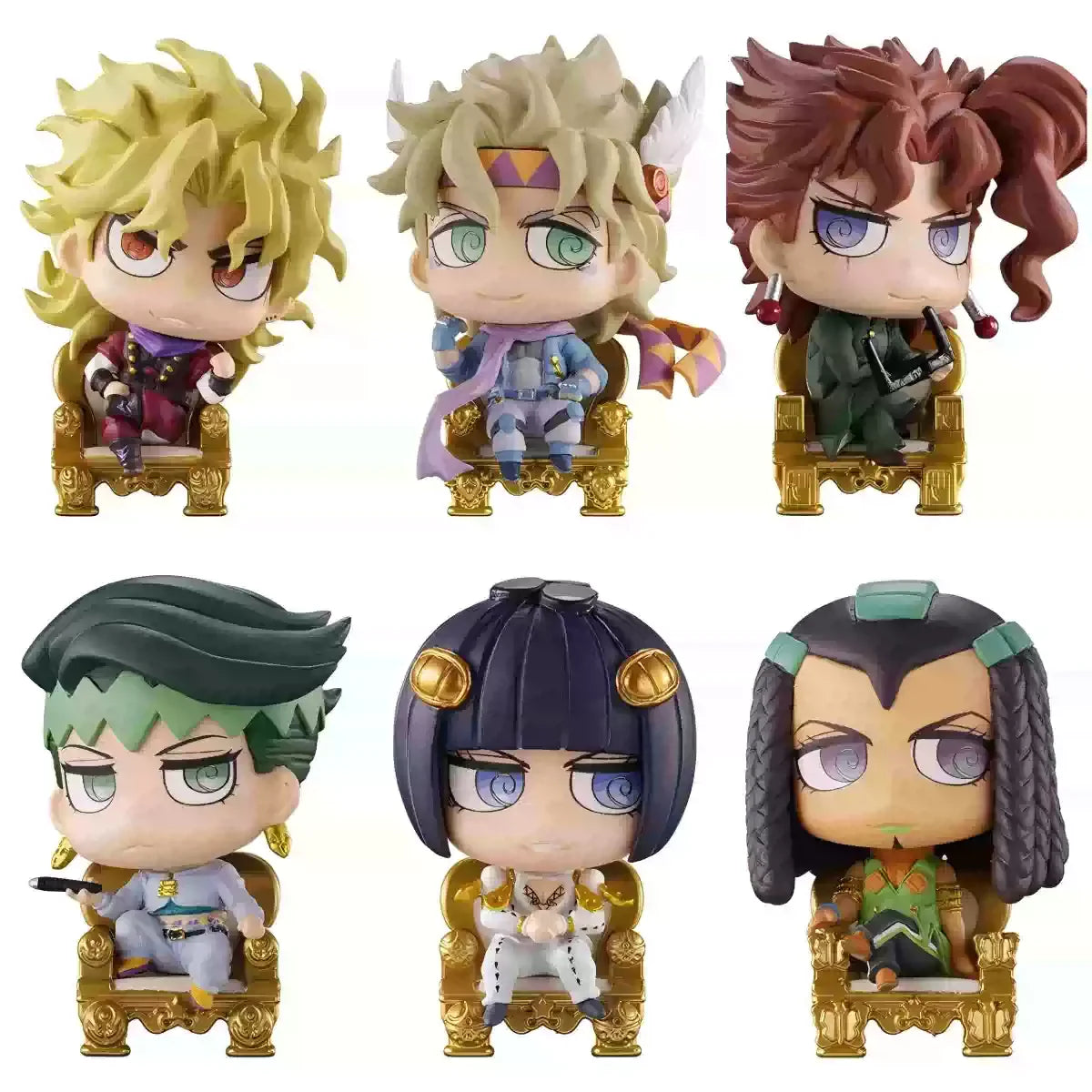 BANDAI JOJOs WORLD3 Bizarre Adventure Action Figure Toy Amine Q Version 4.5cm DIO Bruno Bucciarati Toys Gifts