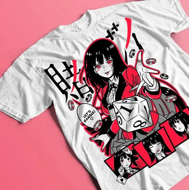 KAKEGURUI Anime Shirt  Vintage Special Unisex T-shirt  Manga Shirt  Lovers Shirt SS69 24.69 white / 5XL