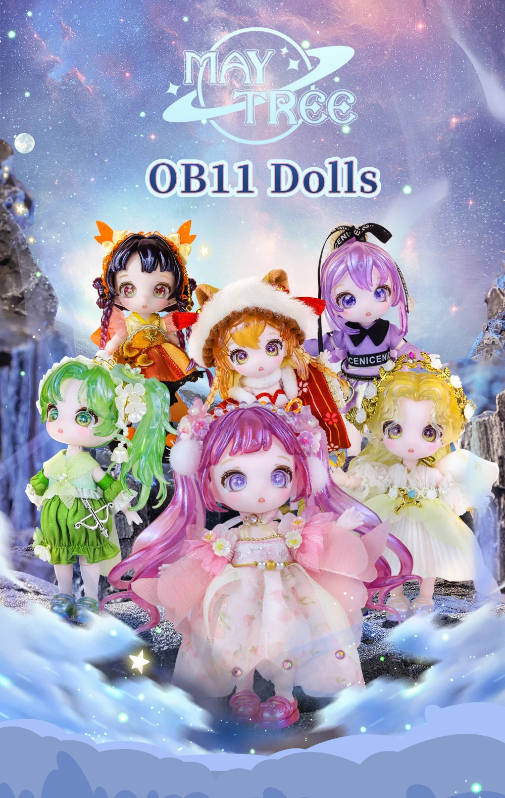 ICY DBS Dream Fairy Maytree OB11 doll 13 ball joint body constellation series Collectible Cute Animal 13cm SD gift BJD SS69