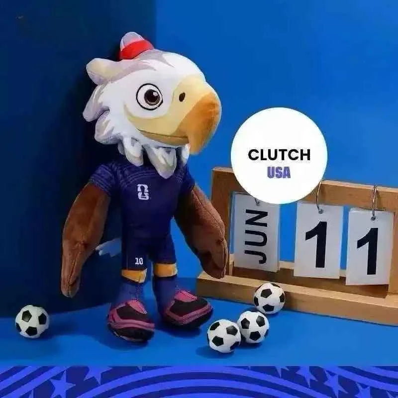 Genuine Panini 2026 US-Canada-Mexico Football Plush Toy Football Mascot Doll Doll Pendant Souvenir