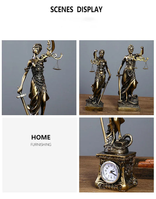 Themis Goddess of Justice Resin Statue Antique Style Greek Mythology Decor