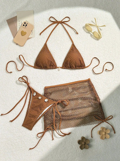 New Sexy Bikinis Female Swimsuits Women Three-Piece Swimwear Beach Swimming Wear Bathing Suits Brazilian Bikini Set Pool Bather SS69