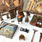 Tinamic DIY Wooden Book Nook Miniature Model Kit