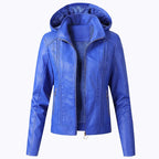 2025 Steampunk Rock Rivet Women's Leather Jacket Slim Short Streetwear Gothic Embroidery PU Leather Locomotive Coat Femme SS69