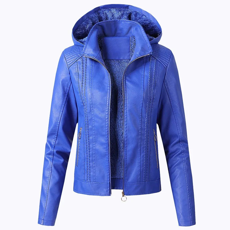 2025 Steampunk Rock Rivet Women's Leather Jacket Slim Short Streetwear Gothic Embroidery PU Leather Locomotive Coat Femme SS69