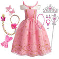 Children Princess Costume Cosplay Dress Girls Halloween Carnival Birthday Outfit Party Sleeping Beauty Ball Gown