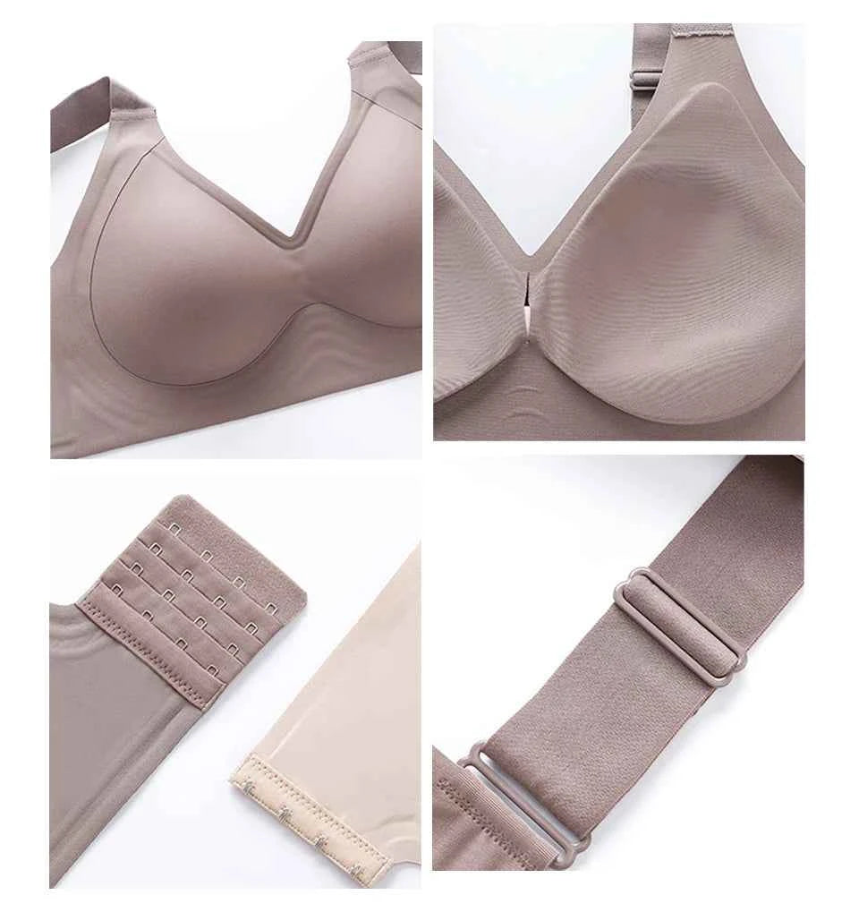 FallSweet Push UP Bra for Women Seamless Plus Size Bras Thin Cup Wireless Bralette Sexy Brassiere Femme M-6XL