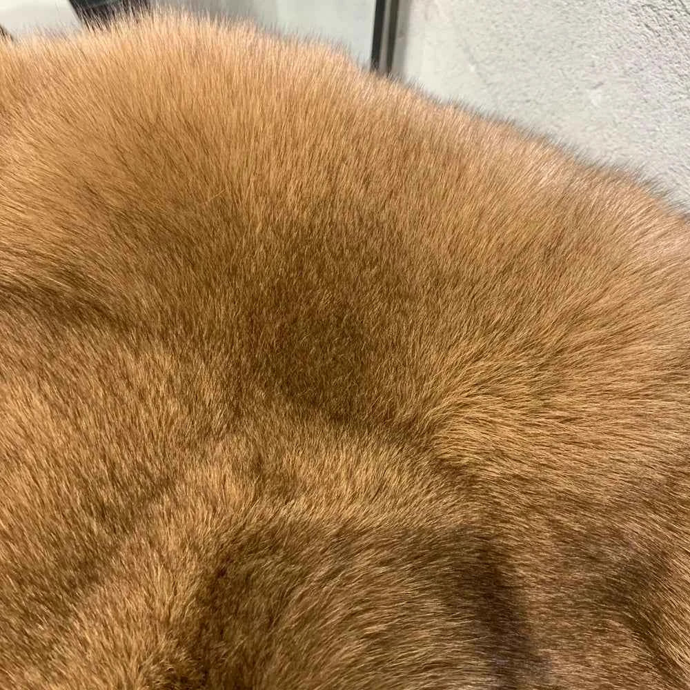 Winter Long Fur Coats Winter Female Natural Fox Fur OutWear Full Pelt Real Fox Fur Jackets with Long Sleeve