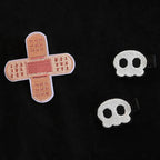 1 pair Gothic Loli Black Sweet Cross Love Hair Clip Skull Punk Hairpin Hot Girl Y2K Harajuku Earth Cool Hair Accessories SS69