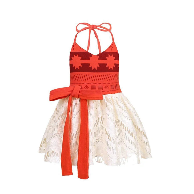 Disney Moana Costume Dress for Girls - Satin Mesh Ocean Adventure
