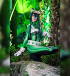 RUD Halloween MyHero Academia Froppy Tsuyu Asui Cosplay Costume Zentai Suit Women s suits  AdultsRUD