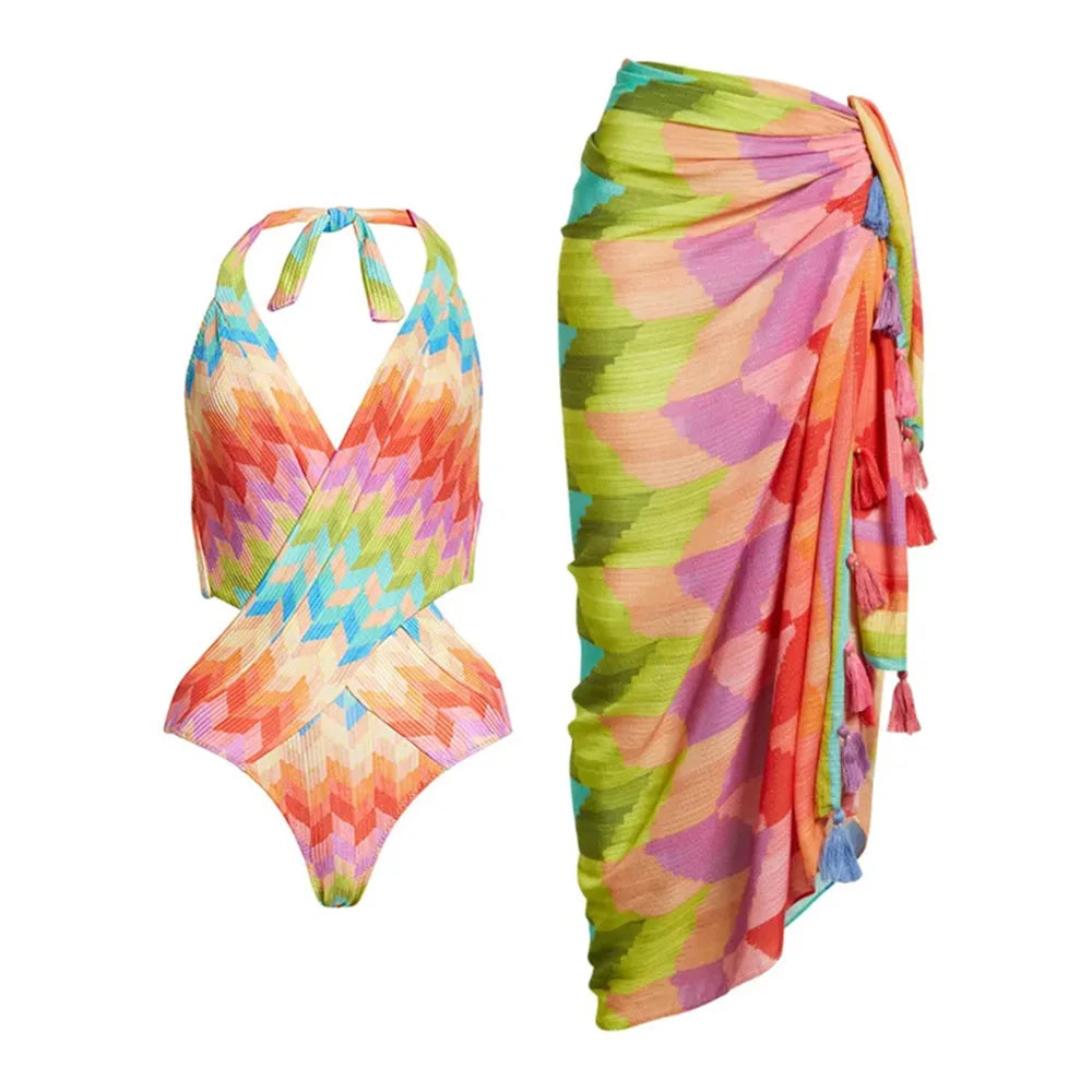 2023 New Arrival Push Up Women Bikini Set Floral Printed Ruffle Bikinis Strappy Bandage Swimwear Brazilian Biquini Bathing Suit SS69