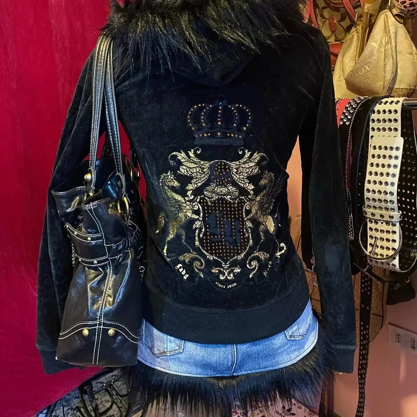 Vintage Casual Zipper Hoodie Jacket Cotton Warm Womens Fashion Jacket Y2k Clothes Letter Embroidery Hoodie Oversized Sweatshirt SS69