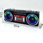 Desktop Retro Cassette Recorder Player With Am Fm Sw Portable Player Wireless Bluetooth Speaker Radio Auto Stop Tape FM Radio