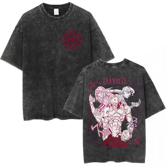 SS69 Men's Jojo Bizarre Adventure Killer Queen Graphic T-Shirt Cotton Tee