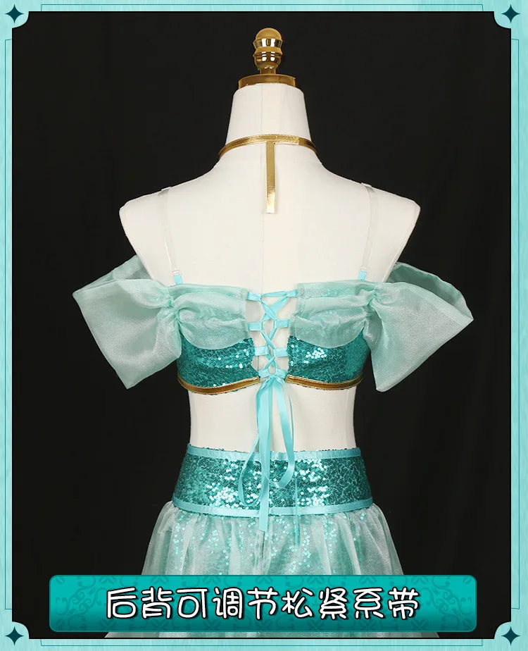Role playing costumes, adult performance costumes, women's Christmas and birthday parties, Carnival Jasmine Princess dresses