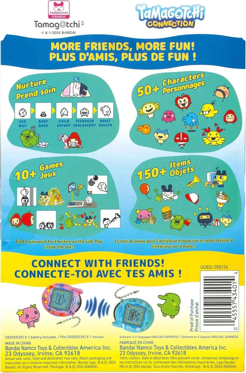 Bandai Tamagotchi Connection V3 Electronic Pet (Linked Ver.) - Elegant Bow/Blue Bubble New