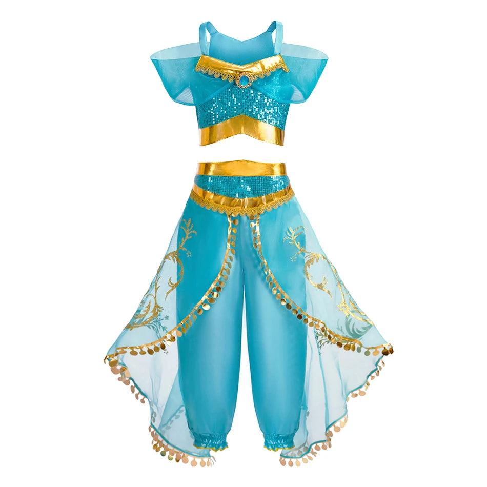 Girls Princess Cosplay Costume Dress - Flower Print