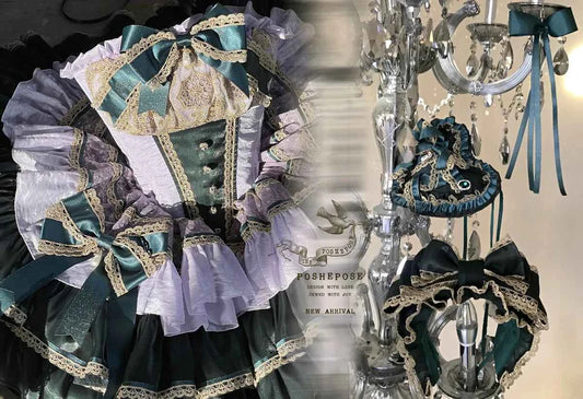 The Little Mermaid's Tears Younger Girls Party Wedding Dress Handmade Wedding Costume for Girls Lolita Girls Bridesmaid Dress
