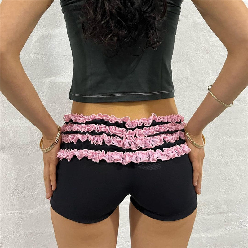 Gaono Ruffle Knickers y2k Women Kawaii Pumpkin Panties Fairy Lace Bowknot Lolita Safety Shorts Pants Sweet Victorian Bloomers SS69